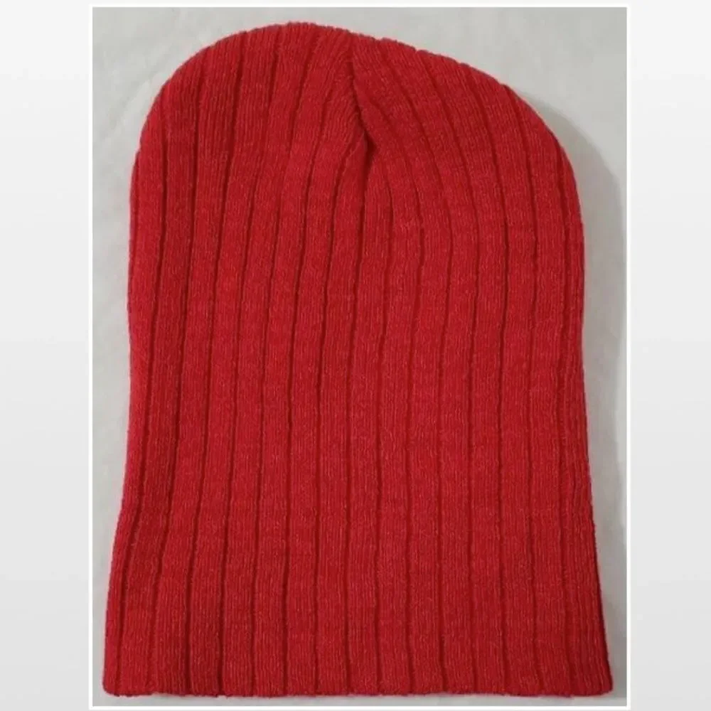 Nike Ribbed Hat & Glove Kid Red Knit Set